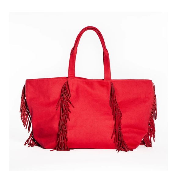 M.I.L.A Handbags - ❤️M.I.L.A Red with Fringe Travel Bag❤️
